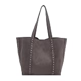ZoraYorce Bolso bandolera de ante sintético para mujer y niña, bolso de mano, bolso de mano de moda para desplazamientos, versátil bolso de mano para viajes, citas, trabajo, desplazamiento, gris, 490