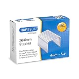 Rapesco S11662Z3 Grapas Galvanizadas Tipo 26/6 mm (No.56), Paquete de 5000