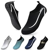 WateLves Zapatos AcuáTicos Zapatos AcuáTicos Neutros Secos Antideslizantes Snorkel De Surf Zapatos Descalzos Zapatos De Piscina Zapatos De Playa Zapatos De Agua Líneas Negras 42/43