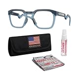 OAKLEY OX8208 HSTN SQ RX - Gafas de forma cuadrada con kit oficial de gafas, Marco de abismo mate | Lente transparente, Talla única