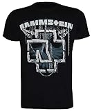 Other Brands Rammstein Camiseta para Hombre con Dibujo de Cadenas, Producto Oficial de la Banda, para Fans, Negra con Estampado Frontal Multicolor