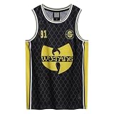 Amplified - Camiseta de baloncesto para hombre y mujer, unisex, sin mangas, estampado en ambos lados, transpirable, para verano, festivales, aficionados a la música, Wu-tang Clan, XL