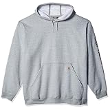 Carhartt Herren Sleeve Logo Hooded Sweatshirt Kapuzenpullover, Heather Grey/Black, XS