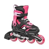 Rollerblade MICROBLADE - Patines en línea para niñas, Color Negro y Rosa, 36,5-40,5