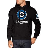 Capsule Corp - Sudadera con capucha para hombre color Negro talla L