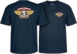 Powell Peralta Winged Ripper T-Shirt – Camiseta para hombre. azul marino S