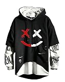 Hola MrLin Techwear Masculino Hip Hop Sudadera Streetwear Japonés Patchwork Sudadera Urbana