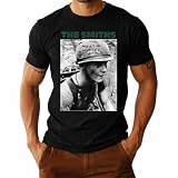 Camiseta para hombre con texto en alemán 'The Smiths Meat is Murder', Negro | Soldado con mensaje político en casco