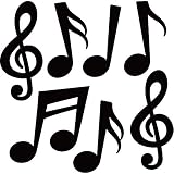 Boao 40 Recortes de Notas Musicales Silueta de Notas Musicales Decoración de Fiesta Cumpleaños Baby Shower Concierto de Música Fiesta Temática de Los 50 Tablero de Anuncios Pared Manualidades