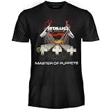 Metallica Camiseta Master of Puppets Rock Oficial Banda Heavy Metal - Unisex Adulto Niño