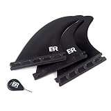 Eisbach Riders - Future Surfboard Thruster Fin Set with Fin Key - Quillas para Tablas de Surf - Size Medium (Negro)