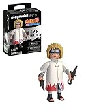 PLAYMOBIL Naruto 71109 Minato con su Distintivo Abrigo Blanco y Rojo y Dos Kunai, Divertido Juego Creativo para los Fans del Anime con Detalles y Accesorios auténticos, a Partir de 5 años