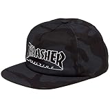 THRASHER Magazine Men's Outlined Black Camo Snapback Hat One Size