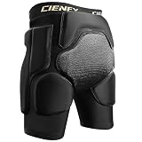 Cienfy Pantalones Cortos Acolchados Protectores de Cadera 3D EVA con Almohadilla de coxis, Equipo de Impacto para esquí, Patinaje, Snowboard, Patinaje (Large)