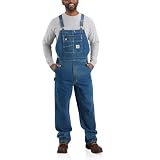 Carhartt Loose Fit Denim Bib Overall, Peto vaquero en general Hombre, Darkstone, 50W / 30L