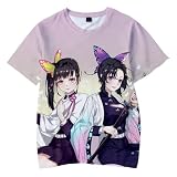 Satdflie Anime Camisetas con Estampado para Hombre Mujer Niña Niño Manga Corta Camisa Cuello Redondo Crew Neck T-Shirt Camiseta Básica de Verano, Estilo/10, XS