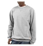 Carhartt, Hombre, Sudadera Con Cuello Redondo, Tejido De Grosor Medio, Ajuste Holgado, Jaspeado gris, L