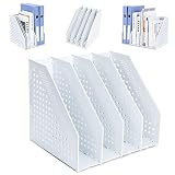 FRETONBA Revisteros, Soportes para Archivadores Plegable A4, Gris Claro