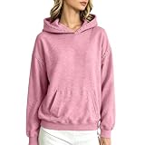 Sudadera con capucha informal de gran tamaño con ribete de tachuelas de | Sudadera con capucha de gran tamaño con tachuelas para mujer – Edgy Meets Cozy