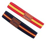 Pulsera España 2 Pulseras Bandera de España Mujer Hombre Unisex Elásticas