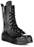 Converse A09381C Chuck 70 Plus Xhi - Botines de piel de cocodrilo para mujer, Negro/Negro, 5.5