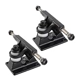 Trucks, 2 Piezas Ejes de Patinete Pulidos en Negro para Monopat¨ªn y Longboard, Montaje Estable
