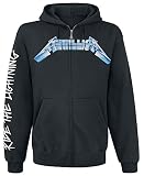 Metallica Ride The Lightning Unisex Capucha con Cremallera Negro 80% algodón, 20% poliéster Regular