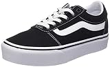 Vans Ward Platform, Zapatillas Mujer, Canvas Black White, 36.5 EU