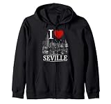 I Heart Seville I Love Seville Souvenir Sudadera con Capucha
