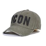 UKKD Gorra de Beisbol Sombrero Hombres Gorras De Béisbol Unisex Ajustable Gorras De Béisbol Icono Letra Tapa Negra para Hombres