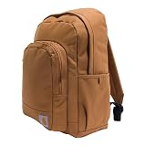 Carhartt - Mochila clásica de 25 litros, resistente al agua, con funda para portátil de 15 pulgadas y múltiples compartimentos organizativos, marrón, sin PFAS