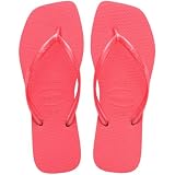 Havaianas Cuadrado delgado para mujer, Coral tropical (9260), 23.0~23.5 cm