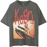 Rock Off Officially Licensed Products Korn Shadow Playground - Camiseta (Talla S), Color carbón