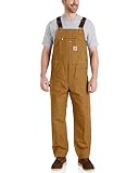 Carhartt, Hombre, Peto En Algodón De Lona, Corte Ligeramente Holgado, Marrón Carhartt®, W34 / L34