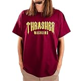 THRASHER Magazine Men's Low Low Logo Maroon Short Sleeve T Shirt XL