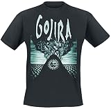 Gojira Elements Hombre Camiseta Negro L, 100% algodón, Regular