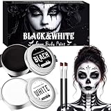 Maquillaje Halloween Kit Blanco y Negro - Halloween Makeup Pintura 100g