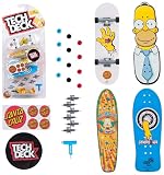 Tech Deck, Pack de 4 fingerboards Ultra DLX, patinetas Simpsons, minipatinetas coleccionables y Personalizables, Juguetes para niños a Partir de 6 años