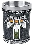 Nemesis Now B4683N9 Metallica-Master of Puppets - Vaso de chupito de resina con inserto de acero inoxidable, 7 cm, color negro