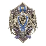Nemesis Now World of Warcraft Alliance - Placa de pared de 30 cm, azul, producto oficial de World of Warcraft, adorno para colgar en la pared, pieza de exhibición de juegos, fundido en la mejor