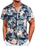 Danfiki Camisa Hawaiana Hombre Camisa de Playa Camisas de Verano para Hombre Camisa Causal para la Playa