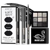 Set de Maquillaje Gótico, Negro Líquido Pintalabios