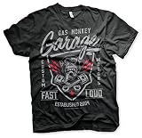 Gas Monkey Garage Fast'n Loud Hombre Camiseta Negro M, 100% algodón, Regular
