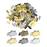 M METERXITY 180 Piezas Extremos Cinta Brazalete Metal 6 Colores Mezclados
