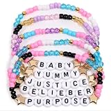 AICase Pulseras inspiradas en regalos de Justin Merch Bieber, 5 unidades