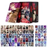DEFGNOP Kpop Photocards Ateez, 60 unidades Ateez Lomo Tarjetas 32 Unidades Pegatinas, Ateez Album Merch para Fans (C)