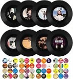 LZYKJGS 8 Piezas Disco De Vinilo Retro, Estilo Aleatorio, Pared De Decoración De Discos De Vinilo, Diseño Retro De Discos De Cd, para Puede Utilizar En Café (7 inch)