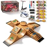 Juego de monopatines para dedos 6 en 1 con 6 rampas y 6 tablas