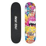 Sawyer Bikes - Monopatín/Skateboard (78cm x 20cm) - Niños y Adolescentes (Monstruos)