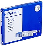 PETRUS 55710 - Grapas Cobreadas de Oficina 26/6 (x1000)
